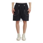 Thom Krom Låg Midja Nylon Bermuda Shorts Black, Herr