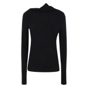 TotêMe Svart Draperad Jersey Top Black, Dam