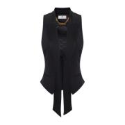 Elisabetta Franchi Stilig Gilet för Kvinnor Black, Dam