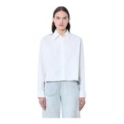 MM6 Maison Margiela Skjorta med kontrastpaneler White, Dam