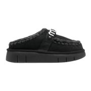 Mou Svarta Slip-On Skor i Fårskinn Black, Dam