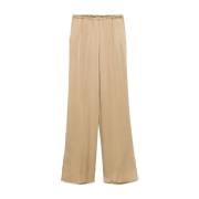 Forte Forte Satin straight byxor Beige, Dam