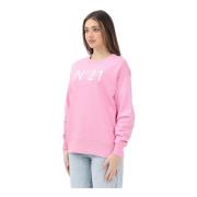 N21 Rosa Crewneck Tröja Vår Sommar Pink, Dam