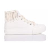 Mimanera Vita Plattform Sneakers med Pärlfransar White, Dam