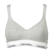 Calvin Klein Grå Bralette Bh med Korsade Band Gray, Dam