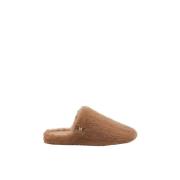 Max Mara Lyxiga Teddytofflor med Siden Beige, Dam