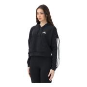 Adidas Svart halv zip Essentials 3-Stripes tröja Black, Dam