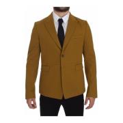 Dolce & Gabbana Gul Elegant Blazer Bomullsblandning Yellow, Herr