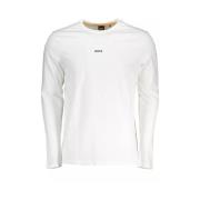 Hugo Boss Vit Bomull Herr Långärmad T-shirt White, Herr