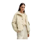 Hugo Boss Huvad Parkasjacka Beige, Dam