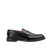 Doucal's Herr läder Penny loafer | svart Black, Herr