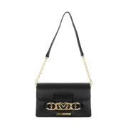 Moschino Svart Axelväska Chic Modern Design Black, Dam