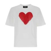 Dsquared2 Klassisk Vit Bomull T-shirt White, Dam