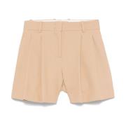 Ermanno Scervino Jeansshorts med broderidetaljer Beige, Dam