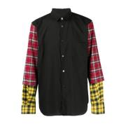 Comme des Garçons Rutig Ärm Skjorta Flanell Effekt Black, Herr