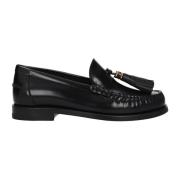 Dior Läder Loafers med Frans Detalj Black, Dam