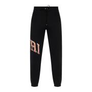 Amiri Bandana Sweatpants med Ribbed Trims Black, Herr