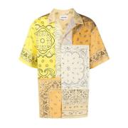 Kenzo Bandana Print Kortärmad Skjorta Yellow, Herr