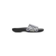 Burberry Beige Slip-On Sandaler med Check Motif Gray, Herr