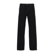 Saint Laurent Baggy Denim Jeans Kvinnor Italien Black, Herr