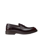 Doucal's Herr läder Penny loafer | burgundy - Red, Herr