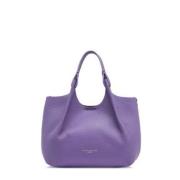 Gianni Chiarini Medium Tote i kornläder Purple, Dam