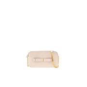 Carolina Herrera Insignia Crossbody Väska med Bågdetalj Beige, Dam