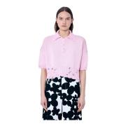 Marni Sliten Stickad Polotröja Pink, Dam