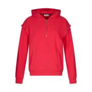 Liu Jo Röd Bomullsblandning Funktionell Sweatshirt Red, Dam