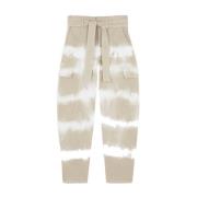 Stella McCartney Tie-Dye Denim Jeans med Bälte Beige, Dam