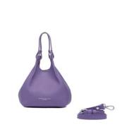 Gianni Chiarini Modern läderväska med magnetlås Purple, Dam