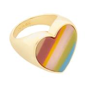 Coach Regnbåge Sigill Guld Ring Logotyp Multicolor, Dam