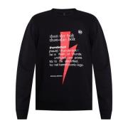 Neil Barrett Logo Sweatshirt med Front Print Detalj Black, Herr