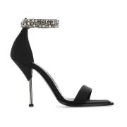 Alexander McQueen High Heel Sandals Black, Dam