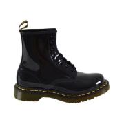 Dr. Martens 1460 Svarta Lackläderstövlar Black, Dam