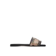 Max Mara Logo Slide Läder Sandaler Kvinnor Black, Dam