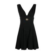 Dolce & Gabbana Elegant Svart Klänning för Kvinnor Black, Dam