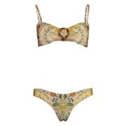 Zimmermann Bandeau Bra Bikini med Front Ring Multicolor, Dam