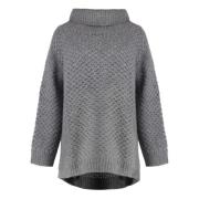 Malo Mjuk Alpacka Blandningströja med Silk Gray, Dam