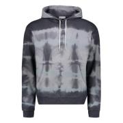 John Elliott Tie Dye Bomull Hoodie Gray, Herr