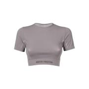 Heron Preston Räfflad Crop Top Gray, Dam