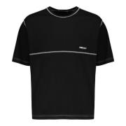 Ambush Stilren bomullst-shirt med kontrastsömmar Black, Herr