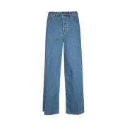 Gucci Klassiska Denim Jeans med Kontrastsömmar Blue, Herr