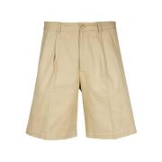 Gucci Veckad bomull Bermuda shorts Beige, Herr