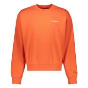 Heron Preston Logo Print Sweatshirt Orange, Herr