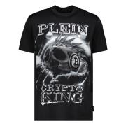 Philipp Plein Maxi Print Bomull T-shirt Black, Herr