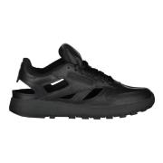 Maison Margiela Skurna lädersneakers Black, Dam