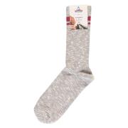 Holubar Ribbed Cotton Socks Gray, Herr