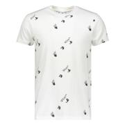 Off White Logo Print Bomull T-shirt White, Herr