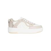 Stella McCartney Kontrasterande insatser låga sneakers Beige, Dam